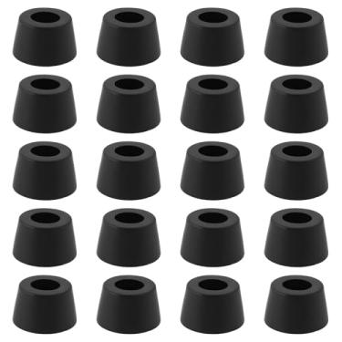 Imagem de SG Store 20 peças de pés redondos de borracha para pés de borracha amortecedores de tábua de corte de borracha para caixas de voo, alto-falantes, amplificadores, gabinetes, móveis, 11 x 15 x 19 mm,