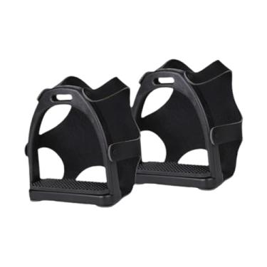 Imagem de Dynwave 2 peças estribos de equitação antiderrapantes suporte de pé resistente estribos de sela de cavalo para homens mulheres atividades ao ar livre