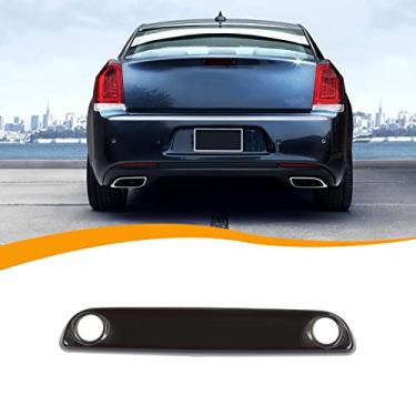 Imagem de Hoolcar Acessórios exteriores da tampa do acabamento da luz de freio de montagem alta traseira compatíveis com Chrysler 300 2018-2022, preto fumê