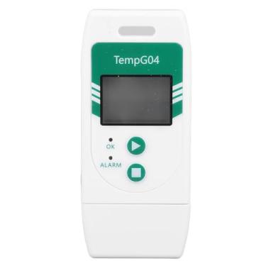 Imagem de Registrador de Dados de Temperatura Digital PDF USB, Gravador Com Alarme de Temperatura Excessiva, 32.000 Pontos de Alta Precisão para Transporte de Cadeia Fria de Alimentos e