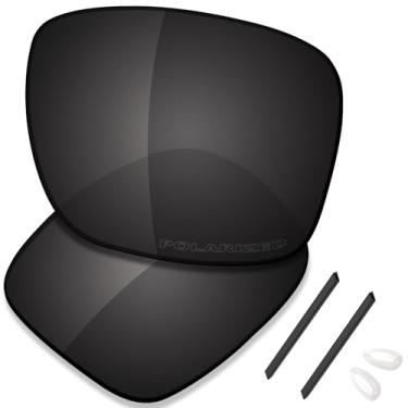 Imagem de SAUCER Lentes de reposição premium e kit de borracha para óculos de sol Oakley Gauge 6 OO6038 High Defense - preto carbono polarizado