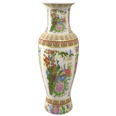 Imagem de Red Lantern Vaso grande de porcelana para pássaros e flores Satsuma de 91 cm