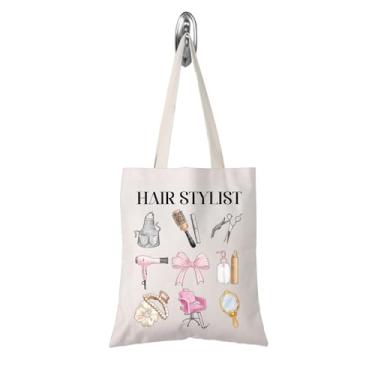 Imagem de TSOTMO Presente de cabeleireiro para cabeleireiro, coquete, esteticista, cosmetologia, presente de pós-graduação, Bolsa de cabelo com laços, Large, Tendência