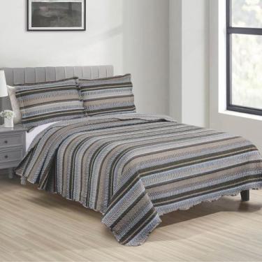 Imagem de Kit Colcha Cobre Leito Estampa Variada Quarto de Casal Queen - EMPÓRIO