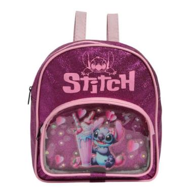 Imagem de Mochila Infantil Bolsa Feminina Lilo E Stitch Costas Pequena - Plike