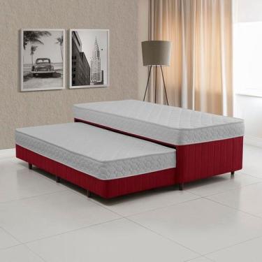 Imagem de Cama Box Conjugada Solteiro com Auxiliar - Colchões Sensor
