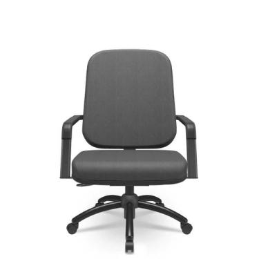 Imagem de Cadeira Operativa Plus Size Poliéster Giratória com Braços Fixos - Pla