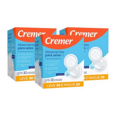 Imagem de Kit 3 Absorvente Para Seios Cremer Toque Suave