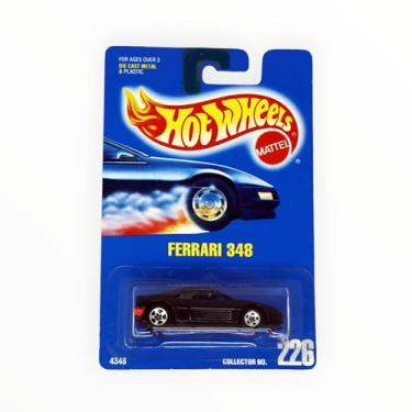 Imagem de HOT WHEELS BLACK FERRARI 348 #226 ALL BLUE CARD 7 SPOKE