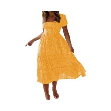 Imagem de Vestido Maxi Floral com Manga Bufante - Estampa Vintage para Praia, BR