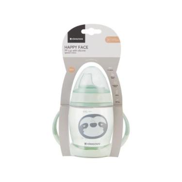Imagem de Copo Transição com Bico de Silicone Happy Face Mint 200ml KikkaBoo