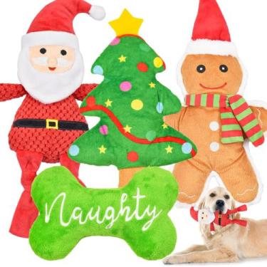 Imagem de Brinquedo de Natal para Cães LECHONG - Pelúcia com Som - Para Cães Gra