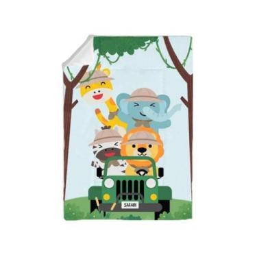 Imagem de Manta Cobertor De Bebê Estampada 1,80 x 1m Menina e Menino Cobertinha 
