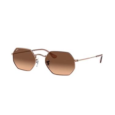 Imagem de Óculos Solar Ray Ban Octagonal Rb3556n 9069a5 53 Bronze Lente Rosa Degradê Marrom - Bronze