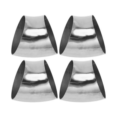Imagem de Motoforti 4 peças 45 graus mandril curva cotovelo carro modificado tubo de escape tubulação 11.3 cm espessura OD 1,2 mm/18GA 114x140x1,2 mm 201 aço inoxidável tom prata 201