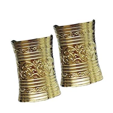 Imagem de Acessório Fantasia Deusa Grega Nero Imperador Romano: Kit 2 Braceletes