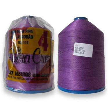 Imagem de Linha Vera Cruz Fio 04 de  6000 Jardas Tex 111 Algodão Para Pipas, Rox