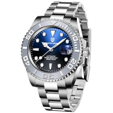 Imagem de CADISEN Pagani Design Relógio masculino automático NH35 mecânico 100 m à prova d'água aço inoxidável vidro safira iate relógio de pulso com bisel giratório 100 metros à prova d'água automático PD-1651