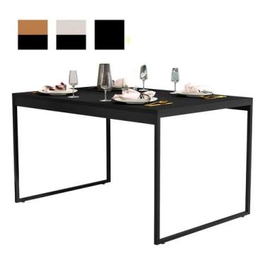 Imagem de Mesa Industrial Retangular 120x80 Pé Metal Cozinha Jantar - QRV Shop, 