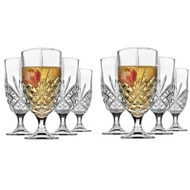 Imagem de Godinger Copos de bebida gelada, copos de vidro de cristal com haste - Coleção Dublin, 473 ml, conjunto de 8