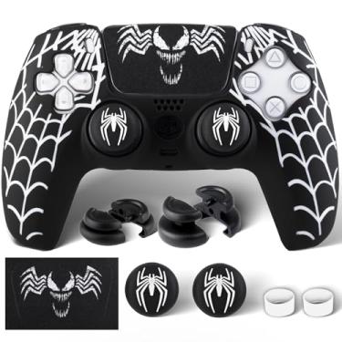 Imagem de PlayRealm 1 adesivo de capa de silicone e extensores x 2 para controle PS5 Venom Web