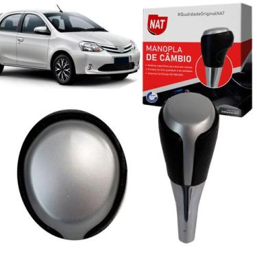 Imagem de Manopla de Câmbio Automático Etios Ano 2017 Até 2020 - Nat, Tampa Cinz