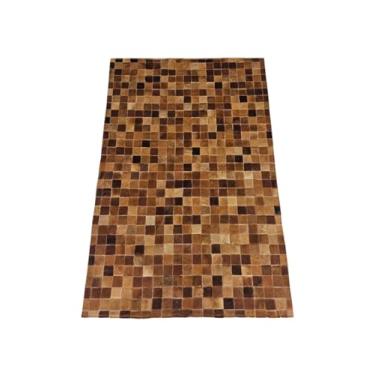 Imagem de Tapete De Couro Natural Legítimo Costurado 1,50 x 1,00 M (Caramelo)