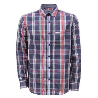 Imagem de Camisa Masculina Xadrez Azul Manga Longa Wrangler 37787