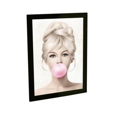 Imagem de Quadro Decorativo Chiclete Brigitte Estética Salão Beleza Decoração Poster Quarto Sala