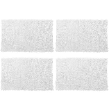 Imagem de Kit 04 Tapete Bolinha 38x58cm - Rozac, Branco