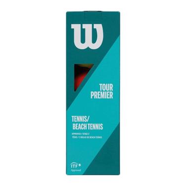 Imagem de Bola Tênis e Beach Tennis Wilson Tour Premier - Estágio 2 - c/ 3 Bolas