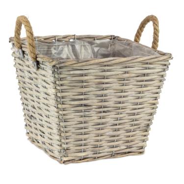 Imagem de Cachepot quadrado com alca salgueiro G