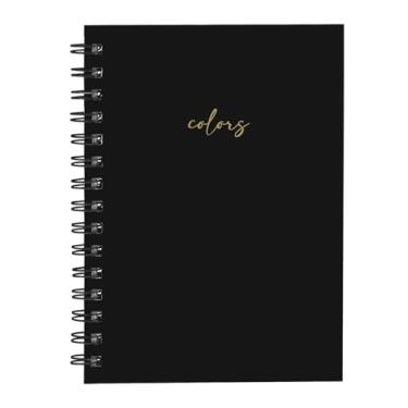 Imagem de Caderno Capa Dura Solid Colors Preto Ouro 100 Fls 14x20cm