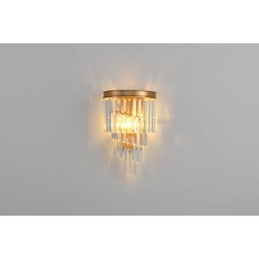 Imagem de Arandela Crown Dourada E Cristal Translúcido 25X14,5X38cm