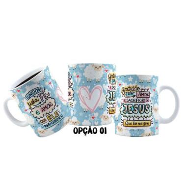 Imagem de Caneca 325ml Páscoa Unidos pela Fé e amor que ele nos ensinou - LARANJ