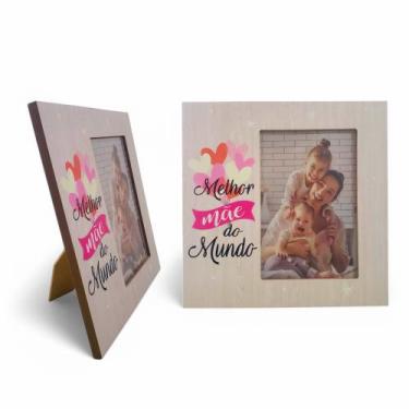 Imagem de Porta Retrato Mãe 10x15 Frases Decoração Madeira Vertical - MultiA, Me