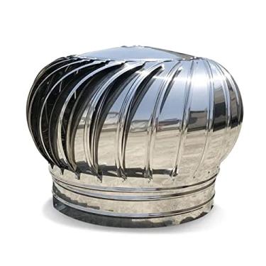 Imagem de Ventilador de turbina anti-tração descendente, ventilador de teto, cobertura de lareira de ventilação giratória de aço inoxidável tampa de cobertura de lareira giratória, 160 mm