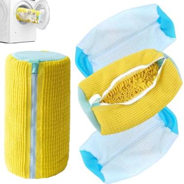 Imagem de Pacote com 4 sacos para máquina de lavar sapatos XXL – Sacos reutilizáveis para limpeza de sapatos, limpeza profunda de 360° para tênis, chinelos, sacos de lavagem perfeitos para viagens e uso