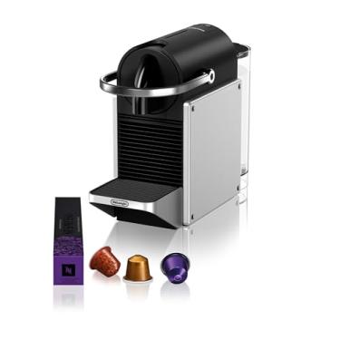 Imagem de Nespresso Pixie En127.S, Máquina De Café Totalmente Automática, Com Um Botão E Multifuncional, Conjunto Boas-Vindas Incluso, Design Compacto, Pressão 19 Bar, 1260 W, Prata