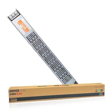Imagem de Fonte driver Slim 200w 8,5a 24v 127v Ip20 Cod: 994260378 Deluxe By Ava