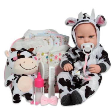Imagem de Bebê Reborn Realista Vaquinha 100% Vinil Siliconado Fofinha - Cegonha 