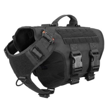 Imagem de Arnês tático para cães ICEFANG GN3 com fivela 6X preta XL