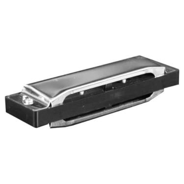 Imagem de Gaita harmonica profissional prateada 10 furos Diatônica Do C Metal Cromática instrumento músical adulto criança iniciantes