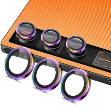 Imagem de Zeking (2 conjuntos) para ZTE Nubia RedMagic 10 Air 5G protetor de lente de câmera, claridade HD, ultrafino, 9H, vidro temperado com bordas de alumínio, capa de lente de metal individual (cor )