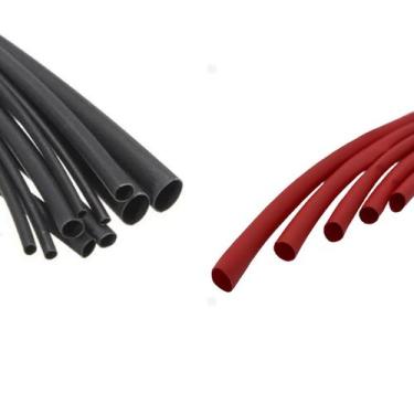Imagem de Kit 5 mt termo retratil 6.0mm preto + 5mt 6mm vermelho - SIBRATEC