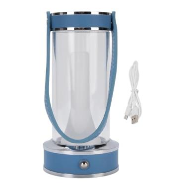 Imagem de Lâmpada de Mesa LED Ao Ar Livre, Lâmpada de Mesa de Toque Portátil Recarregável Com Alça de Couro PU para Acampamento de Camping de Quarto Acidente de Emergência