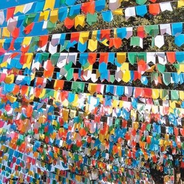 Imagem de Bandeira Junina Papel 30 Pacotes Com 10 metros cada - REAL SEDA