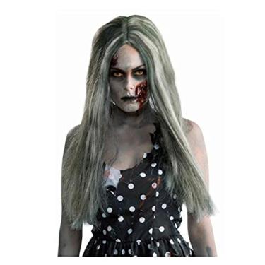 Imagem de Forum Novelties Women's Standard Creepy Zombie Wig, Gray-Long, One Size