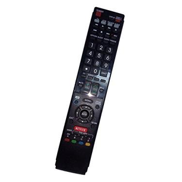 Imagem de Controle remoto substituído compatível com Sharp LC70LE745U LC-70LE650U LC-60LE830U LC70LE835 LC60LE830 AQUOS LED LCD HD TV com botão Netflix 3D