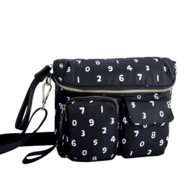 Imagem de Nova bolsa transversal de tecido de nylon, camuflada, moda casual, vários bolsos em bolsa quadrada feminina, mais bolsos, bolsa de ombro, Padrão digital